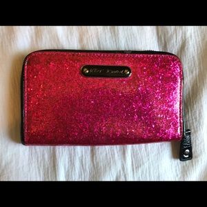 Betsey Johnson Pink Glitter Wallet
